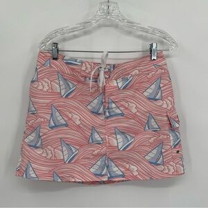 Vineyard‎ Vines Women's Skirt Board Swim Summer Sail Boats Size 4 Pink Pocket